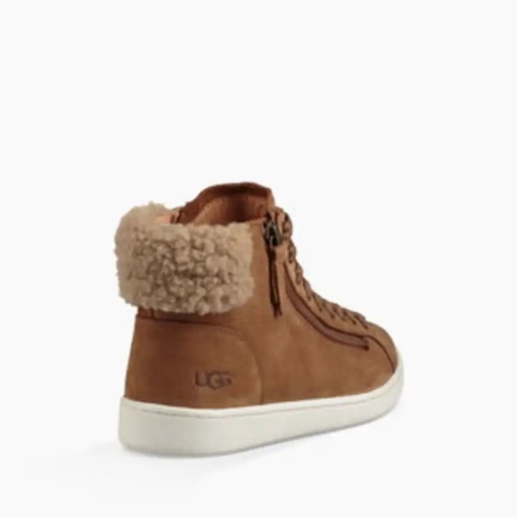 UGG Olive High Top Sneakers Chestnut Tan size 9.5 - Picture 4 of 11
